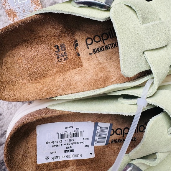 Birkenstock Papillio Women's Light Green Chunky Boston Clog size 38 - Picture 11 of 12